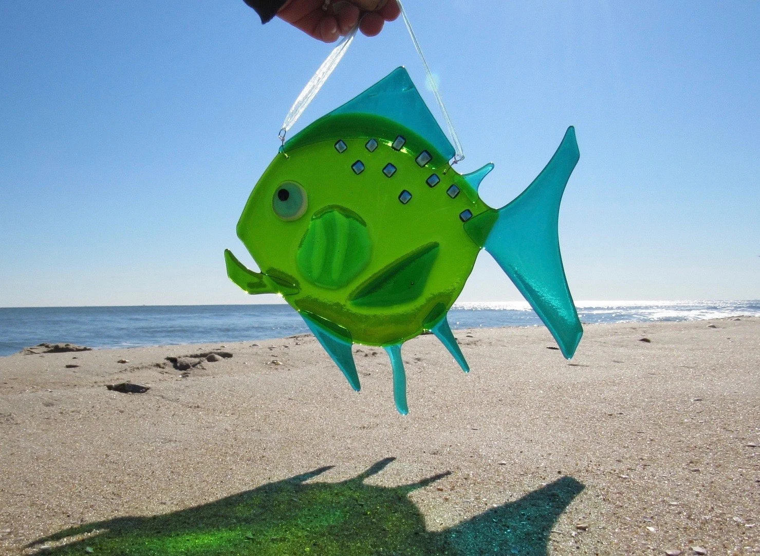 Medium Fused Glass Fish Lightcatcher - Charlie the Fish